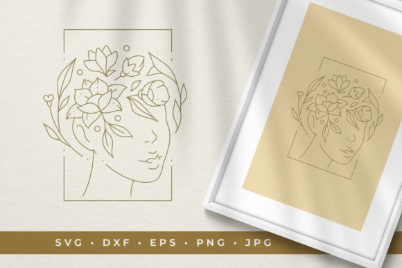 Bohemian Female Face with Flowers Review