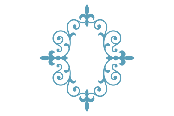 Decorative Ornate Frame. Royal Flowers E