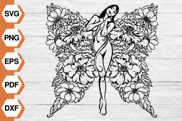 Flowers and Butterflies SVG: A Fresh Graphic for Illustrations