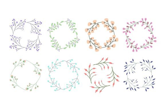 Flowers Frame Botanical Graphics and Illustrations Review