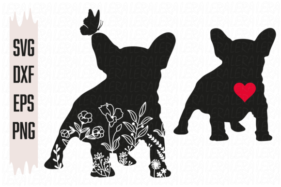French Bulldog Flowers Graphics and Illustrations Review