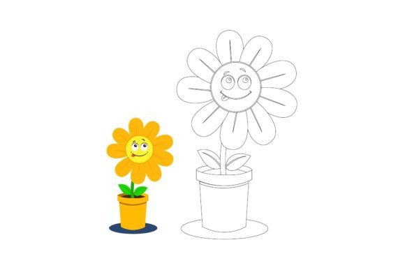 Kawaii Flowers Coloring 3: Graphics and Illustrations for Modern Blogs