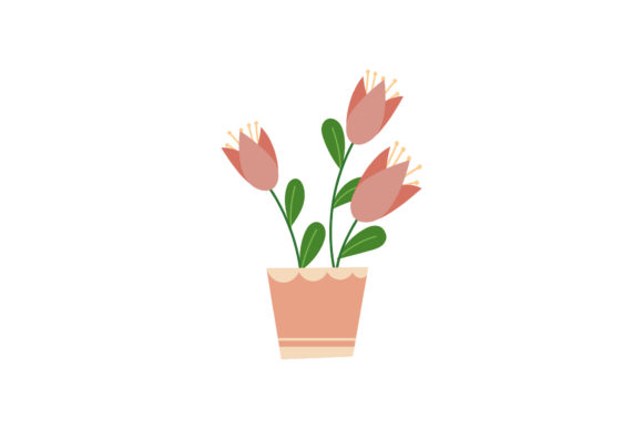 Nature Flowers Pot Houseplant: A Fresh Take on Graphics and Illustrations