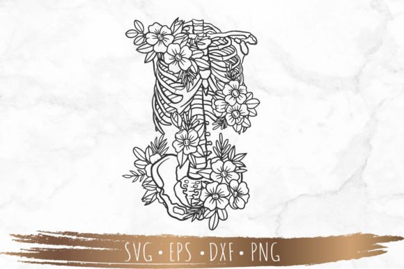 Ribcage Flowers Svg File Graphics and Illustrations