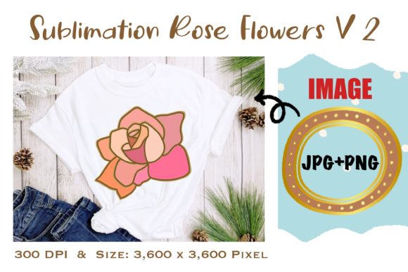 Sublimation Rose Flowers V 2 Graphics and Illustrations Review